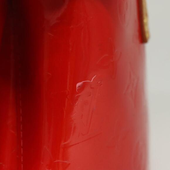 LOUIS VUITTON Monogram Vernis Reade PM Hand Bag Red Rouge M91088 - Picture 5 of 13